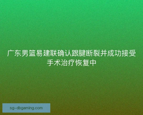 广东男篮易建联确认跟腱断裂并成功接受手术治疗恢复中 广东男篮易建联确认跟腱断裂并成功接受手术治疗恢复中